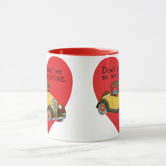 Wees mijn Valentijn, geen uitvluchten! Retro Valen Mok (Midden)