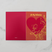 Wees mijn Valentijn Gepersonaliseerde Folie Kaart (Buiten Laag)