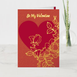 Wees mijn Valentijn Gepersonaliseerde Folie Kaart