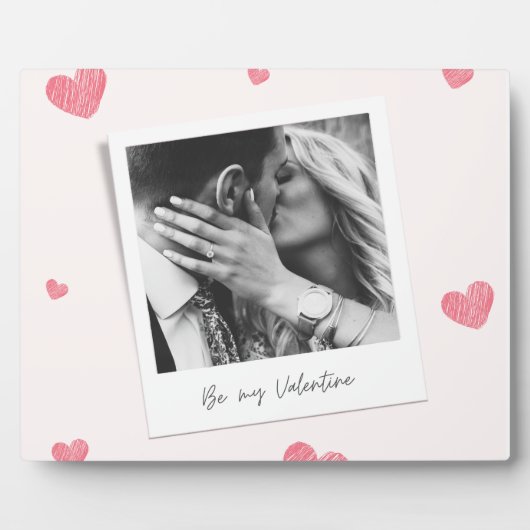 Wees mijn Valentijn | Gepersonaliseerde foto | Roo Fotoplaat (Voorkant)