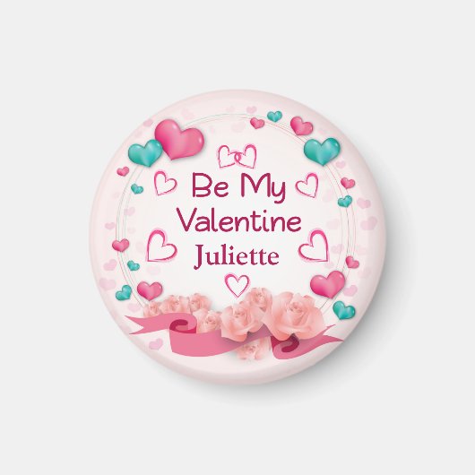 Wees Mijn Valentijn Gepersonaliseerde Magnet (Voorkant)