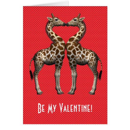 Wees mijn Valentijn Giraffes (Voorkant)