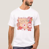Wees mijn Valentijn Gnome en Teddy Bear T-shirt (Voorkant)