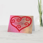 Wees mijn Valentijn hart Feestdagen Kaart (Voorkant)