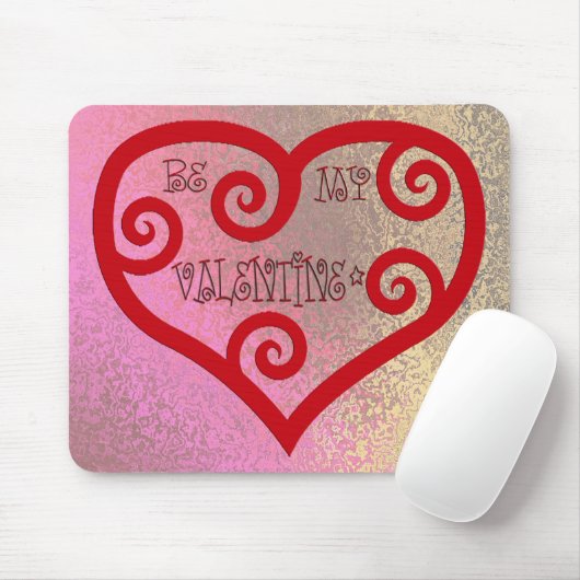 Wees mijn Valentijn hart Muismat (Met muis)