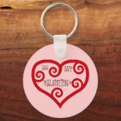 Wees mijn Valentijn hart Sleutelhanger (Voorkant)