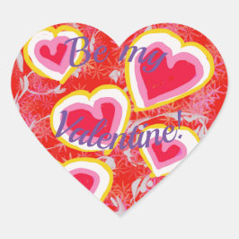 Wees mijn Valentijn! Hart Sticker
