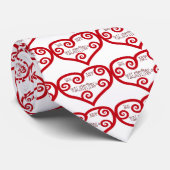 Wees mijn Valentijn hart Stropdas (Opgerold)