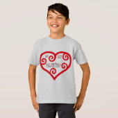 Wees mijn Valentijn hart Unisex Kinder T-shirt (Voorkant volledig)