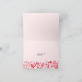 Wees mijn Valentijn hartig rood roze paars Feestdagen Kaart (Binnen)