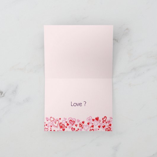 Wees mijn Valentijn hartig rood roze paars Feestdagen Kaart (Binnen)