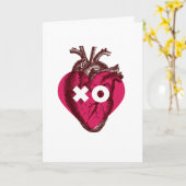 Wees mijn Valentijn hartkaart. Hug Kiss. XO Kaart (Gele Bloem)