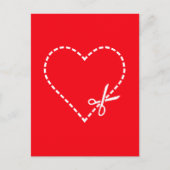 Wees mijn Valentijn Heb mijn hart op rood Feestdagenkaart (Voorkant)