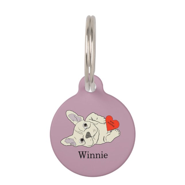 Wees mijn Valentijn, hond Huisdierpenning (Voorkant)
