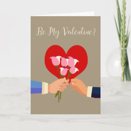 Wees mijn Valentijn, ik heb Rozen en hart gewaarde Feestdagen Kaart