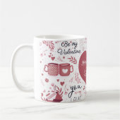 Wees mijn Valentijn Ik hou van je aangepaste naam Koffiemok (Links)