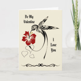 Wees mijn Valentijn - Ik hou van je - Hummingbird Feestdagen Kaart