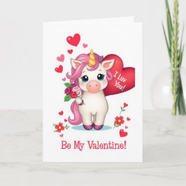 Wees mijn Valentijn! Ik hou van jou! Valentijns Feestdagen Kaart
