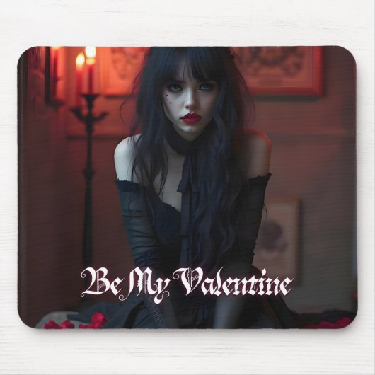 Wees mijn Valentijn in duistere Romance Muismat (Voorkant)