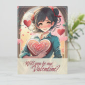 Wees mijn Valentijn in Manga-stijl 31470 (Staand voorkant)