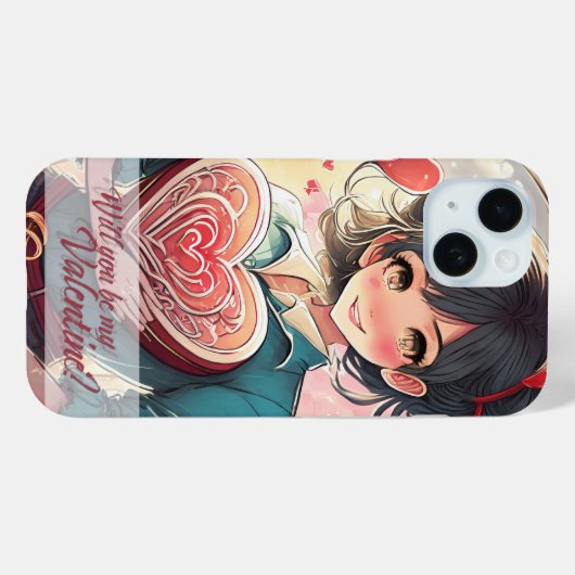 Wees mijn Valentijn in Manga stijl 31470 Case-Mate iPhone Case (Achterkant (horizontaal))
