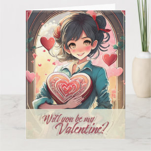 Wees mijn Valentijn in Manga-stijl 31470 Kaart