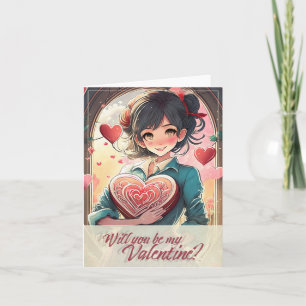 Wees mijn Valentijn in Manga-stijl 31470 Kaart