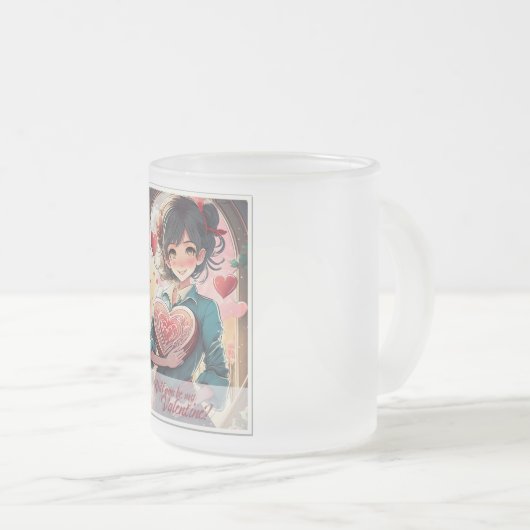 Wees mijn Valentijn in Manga stijl 31470 Matglas Koffiemok (Voorkant rechts)