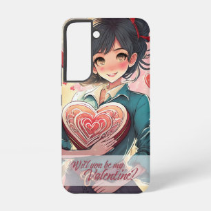 Wees mijn Valentijn in Manga stijl 31470 Samsung Galaxy Hoesje