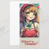 Wees mijn Valentijn in Manga Stijl 33419 (Voorkant / Achterkant)