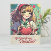Wees mijn Valentijn in Manga-stijl 33419 (Staand voorkant)