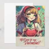 Wees mijn Valentijn in Manga-stijl 33419 (Voorkant / Achterkant)