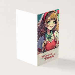 Wees mijn Valentijn in Manga Stijl 33419 Kaart