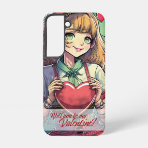 Wees mijn Valentijn in Manga Stijl 33419 Samsung Galaxy Hoesje