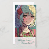 Wees mijn Valentijn in Manga Stijl 33420 (Voorkant / Achterkant)