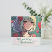 Wees mijn Valentijn in Manga Stijl 33420 (Staand voorkant)