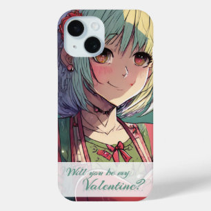 Wees mijn Valentijn in Manga Stijl 33420 iPhone 15 Case