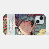 Wees mijn Valentijn in Manga stijl 33420 iPhone 15 Case (Achterkant horizontaal)