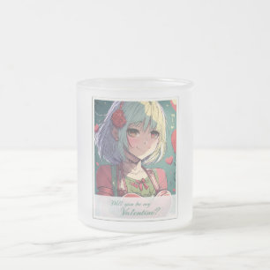 Wees mijn Valentijn in Manga Stijl 33420 Matglas Koffiemok