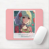 Wees mijn Valentijn in Manga Stijl 33420 Muismat (Met muis)