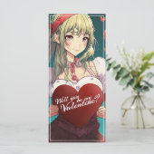 Wees mijn Valentijn in Manga Stijl 33893 (Staand voorkant)