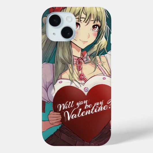 Wees mijn Valentijn in Manga Stijl 33893 Case-Mate iPhone Case (Achterkant)