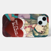 Wees mijn Valentijn in Manga-stijl 33893 Case-Mate iPhone Case (Achterkant (horizontaal))
