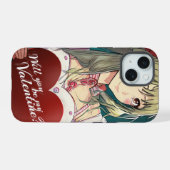 Wees mijn Valentijn in Manga Stijl 33893 iPhone 15 Case (Achterkant horizontaal)
