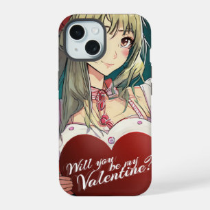 Wees mijn Valentijn in Manga Stijl 33893 iPhone 15 Case