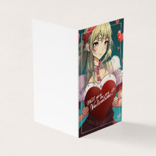 Wees mijn Valentijn in Manga Stijl 33893 Kaart