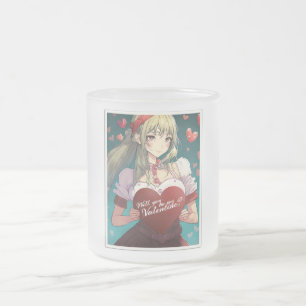 Wees mijn Valentijn in Manga Stijl 33893 Matglas Koffiemok