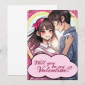 Wees mijn Valentijn in Manga-stijl 58477 (Voorkant / Achterkant)