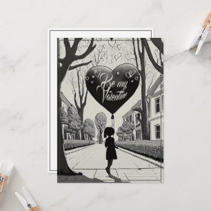 Wees mijn Valentijn in Manga stijl monochroom 1617