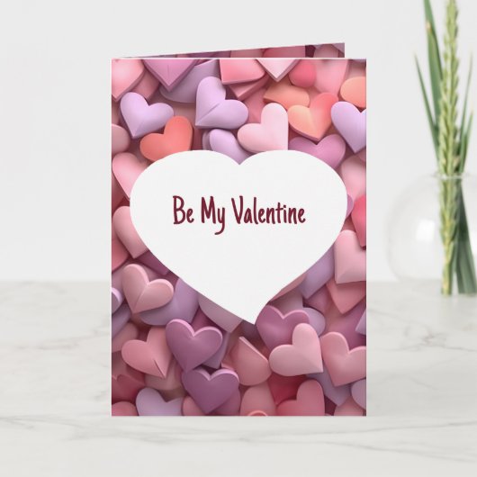 Wees mijn Valentijn Je bent mijn liefje Kaart (Voorkant)